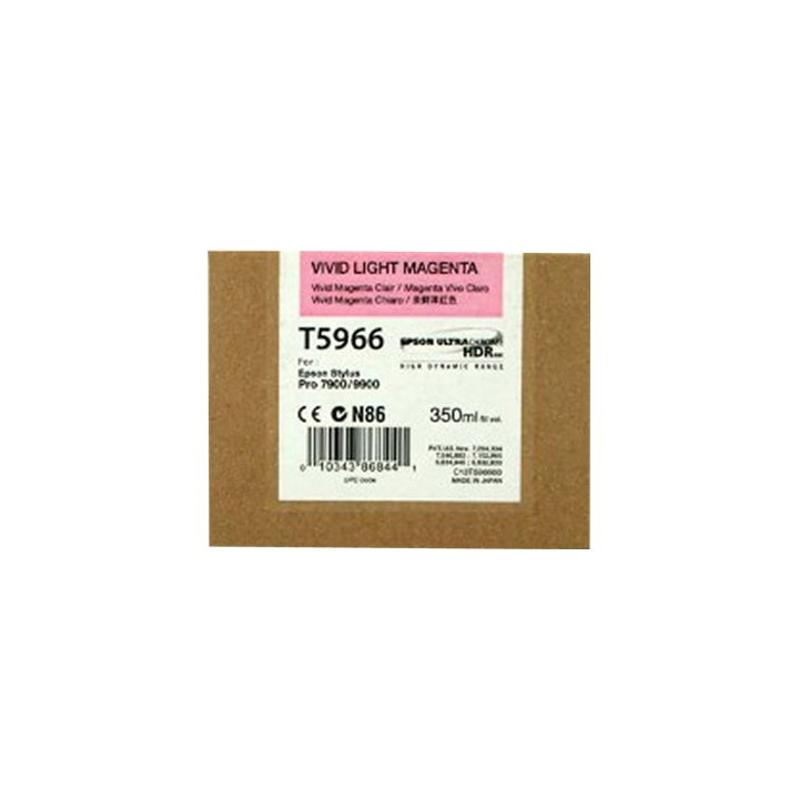 Мастилена касета Epson T5966, Vivid Light Magenta, 350ml - C13T596600 - 2