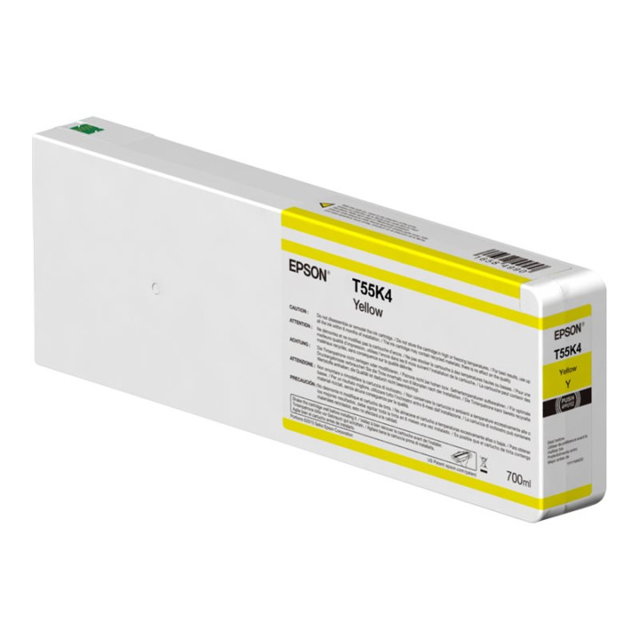 Мастилена касета Epson UltraChrome HDX/HD T55K400, Yellow 700ml - C13T55K400 - 1