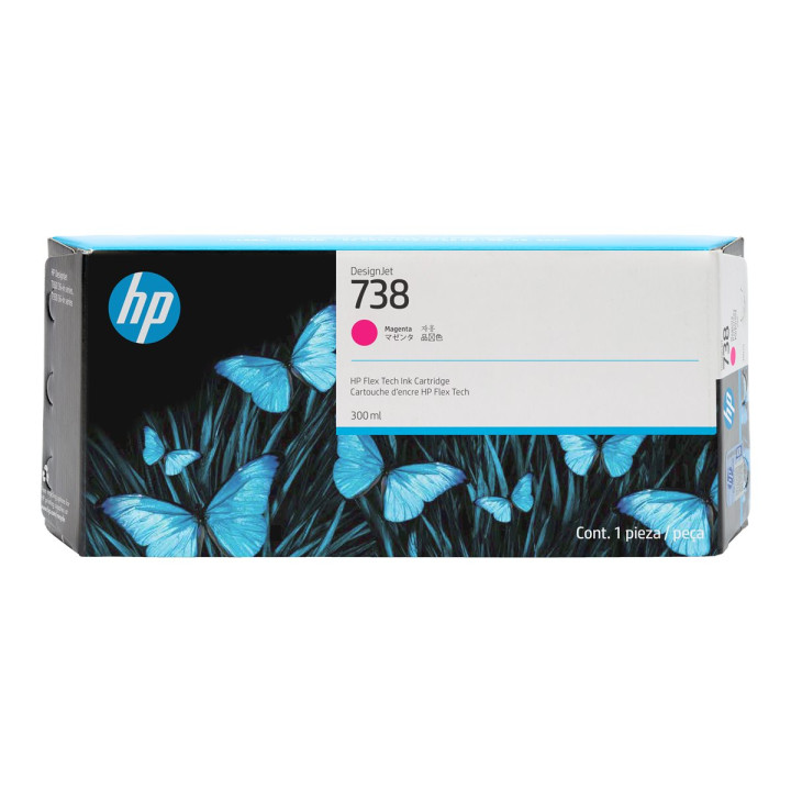 Мастилена касета HP 738 DesignJet, 300ml Magenta - 676M7A - 1