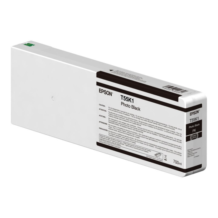 Мастилена касета Epson UltraChrome HDX/HD T55K100, Photo Black, 700ml - C13T55K100 - 1