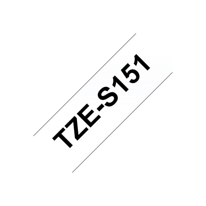 Ламинирана лента Brother TZe-S, 24mm Black on Clear,Extra Strength Adhesive - TZES151 - 3