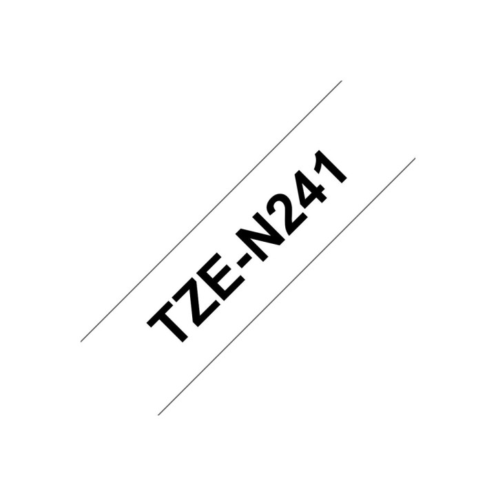 Лента Brother P-Touch TZE-N241, 18mm x 8m, черно на бяло, нeламинирана - TZEN241 - 2