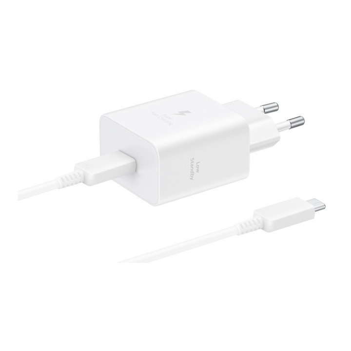Захранване Samsung 45W USB-C GaN, Power Delivery 3.0, Super Fast Charge 2.0, с 1.8м кабел - EP-T4511XWEGEU - 1