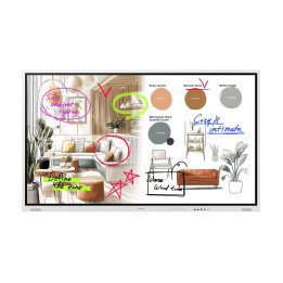 Интерактивен дисплей Samsung Flip 5 Pro WM75FX, 75" UHD 3840x2160 VA, тактилен инфрачервен 20-точков сензор, 450 cd/m², Tizen OS