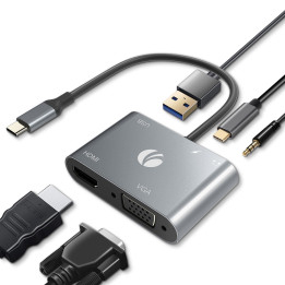 Докинг станция  VCom Type-C Power Distribution 3.0 100W - HDMI, Type-C x 1, USB3.0 - CU4511