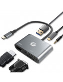 Докинг станция  VCom Type-C Power Distribution 3.0 100W - HDMI, Type-C x 1, USB3.0 - CU4511