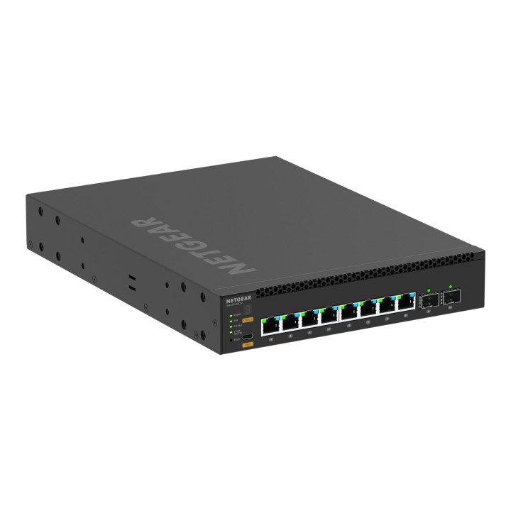 Мрежов суич NETGEAR M4350-8M2V, 8x 2.5GBase-T PoE++, 2x 25G SFP28, L3 Managed - MSM4310-100NES - 1