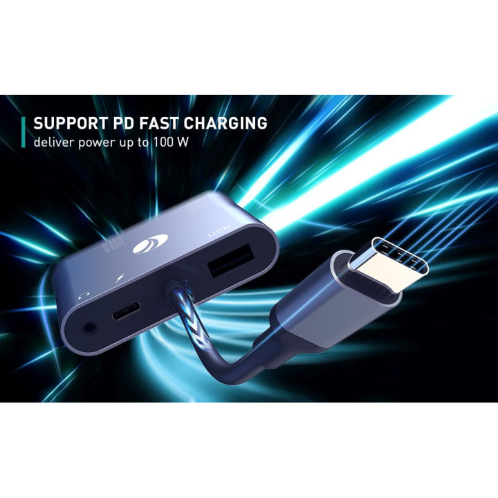 Докинг станция  VCom Type-C Power Distribution 3.0 100W - HDMI, Type-C x 1, USB3.0 - CU4511
