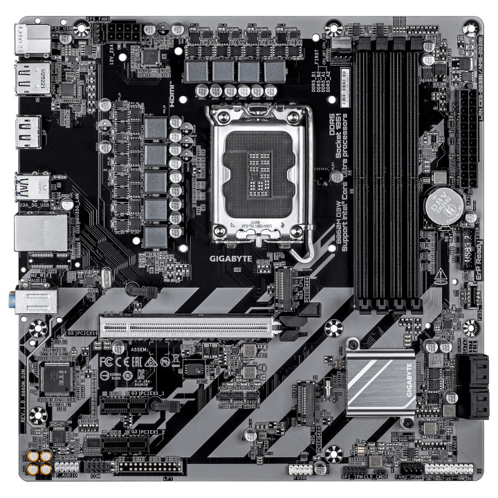 Дънна платка GIGABYTE B860M D3W, Intel B860, LGA1851, DDR5, Micro ATX - 2
