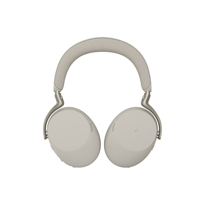 Безжични слушалки Jabra Evolve3 85 UC Link390c, Bluetooth 5.3, ANC, 6 микрофона, USB-C адаптер Link 390c, Warm Gray - 38599-989-