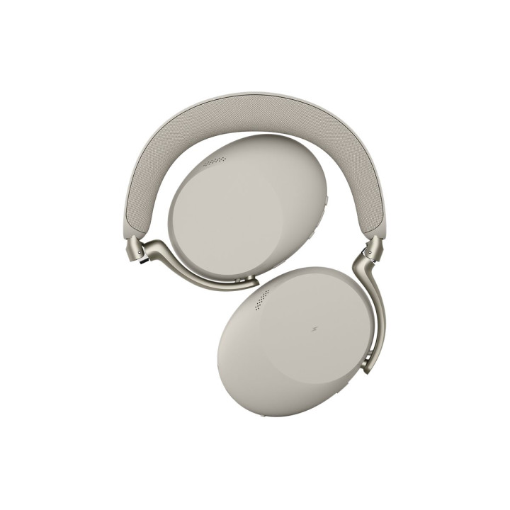 Безжични слушалки Jabra Evolve3 85 UC Link390c, Bluetooth 5.3, ANC, 6 микрофона, USB-C адаптер Link 390c, Warm Gray - 38599-989-