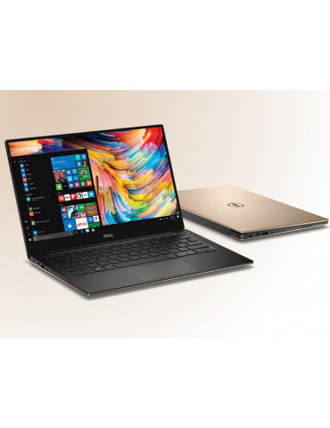 Лаптоп Dell XPS 13 9360 Ultrabook с процесор Intel Core i7-7500U, 256GB SSD и Windows 10, розово злато