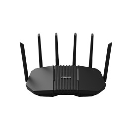 Безжичен рутер ASUS RT-BE90U, Tri-Band WiFi 7 BE9400, 3 x 2.5Gbps LAN, 1 x 2.5Gbps WAN, USB 3.2 Gen 1, AiMesh - 90IG0A30-MO9C10 