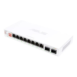 Суич ASUS QG-U1080, 8x 2.5Gbps RJ-45, 1x 10Gb SFP+, 16K MAC адреси - 90IG0A00-MO3B00 - 1