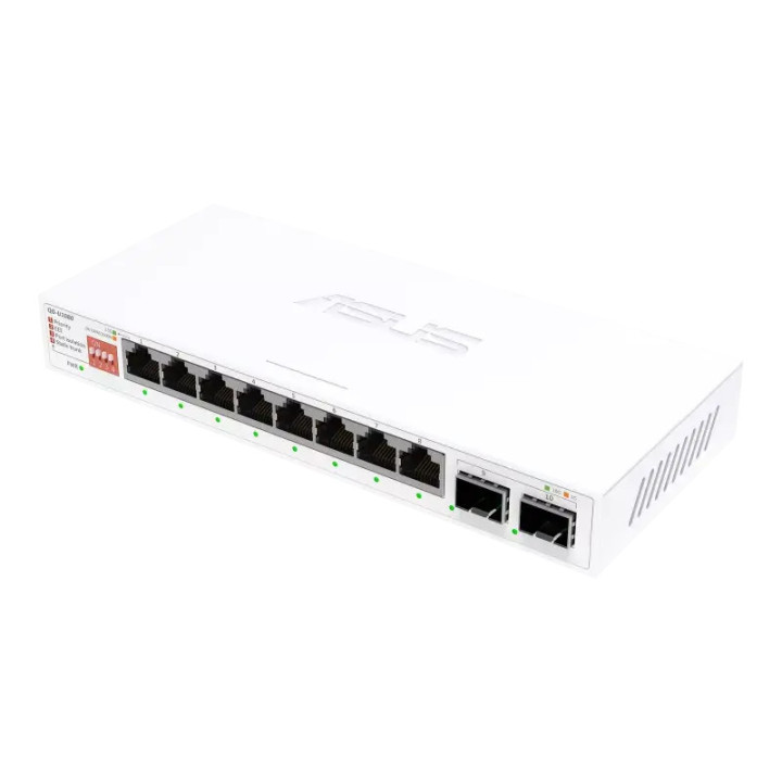 Суич ASUS QG-U1080, 8x 2.5Gbps RJ-45, 1x 10Gb SFP+, 16K MAC адреси - 90IG0A00-MO3B00 - 1