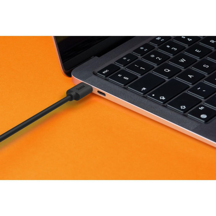Кабел за зареждане HAMA, USB-C - USB-C, 60W, 1.2м, черен - HAMA-86446 - 2