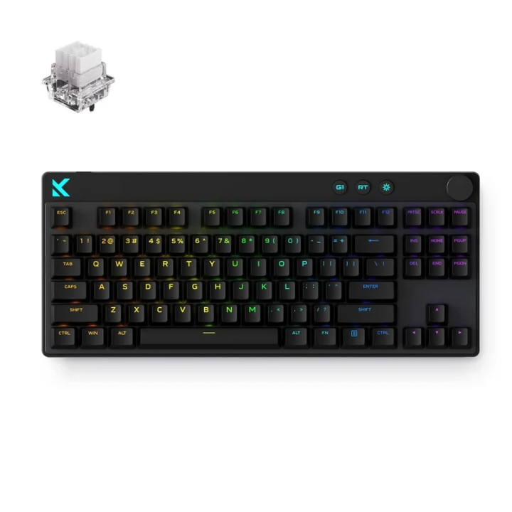 Механична геймърска клавиатура MCHOSE Mix 87 Ultra Esports, 80%, Mount Tai Magnetic Switch GT Tactile, 8000Hz, RGB, Hot-Swap, US