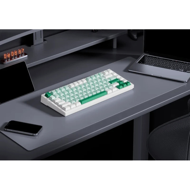 Bluetooth механична нископрофилна геймърска клавиатура MCHOSE G75 Pro, 75% Layout, Tofu Switch v2 Linear, Hot-Swappable, RGB, US