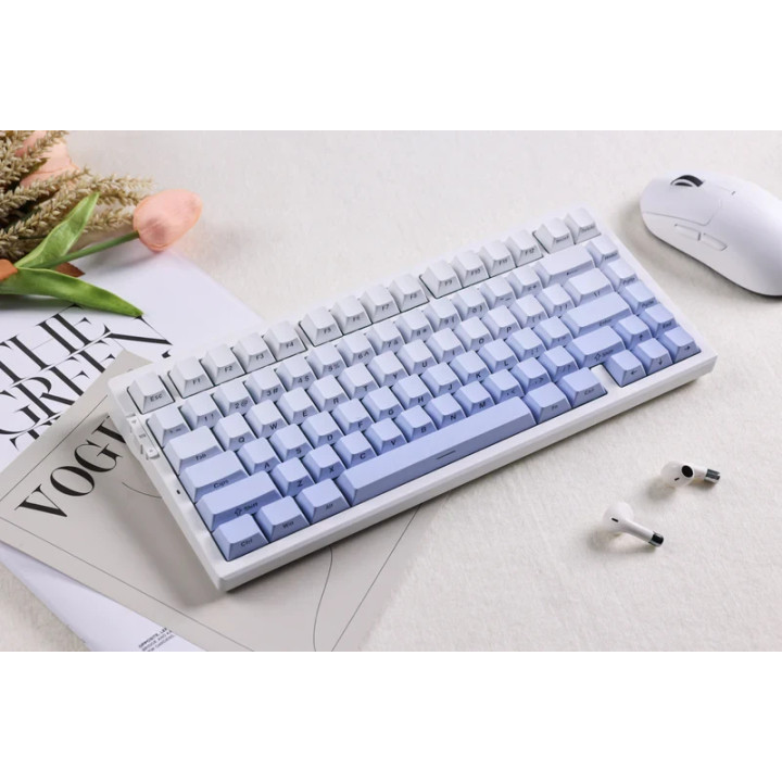 Bluetooth механична нископрофилна геймърска клавиатура MCHOSE G75 Pro, 75% Layout, Tofu Switch v2 Linear, Hot-Swappable, RGB, US