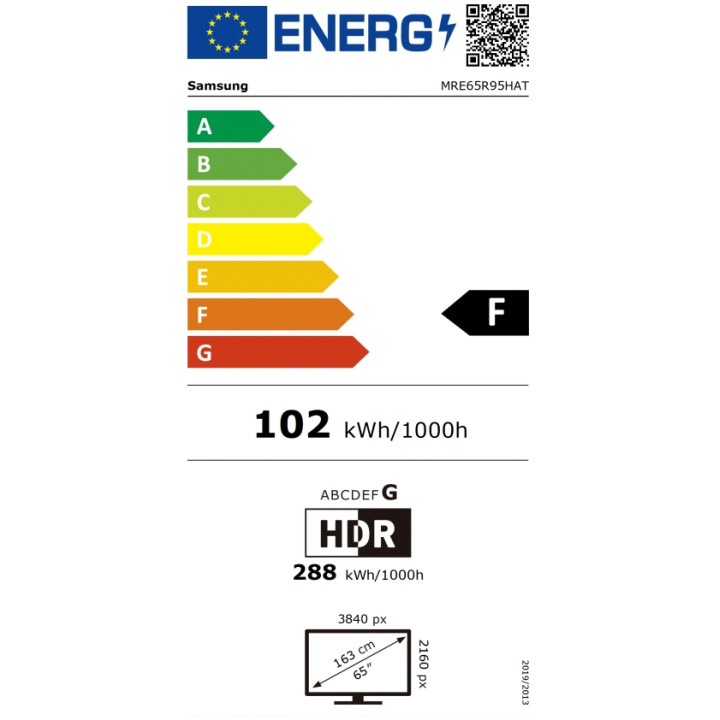 Телевизор Samsung Micro RGB MRE65R85H, 65" 4K UHD (3840x2160), 100Hz, Smart TV Tizen, Wi-Fi, DVB-T2/C/S2, Dolby Atmos - MRE65R95