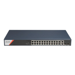 PoE суич HikVision DS-3E1528HP-SI-24P2T2F, 24x 1000Mbps PoE портове, 2x SFP, 2x Uplink, 370W, управляем (Smart) - DS-3E1528HP-SI
