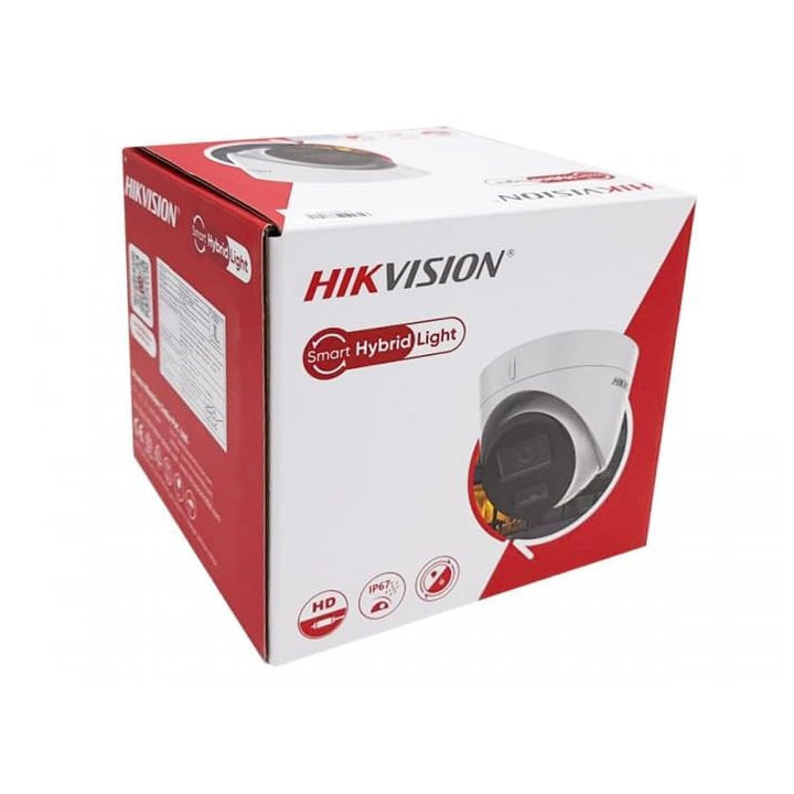 IP камера HikVision DS-2CD1363G2-LIU, 6MP, 2.8mm, Turret, PoE, IR 20-30m, Smart hybrid light, WDR, вграден микрофон - DS-2CD1363