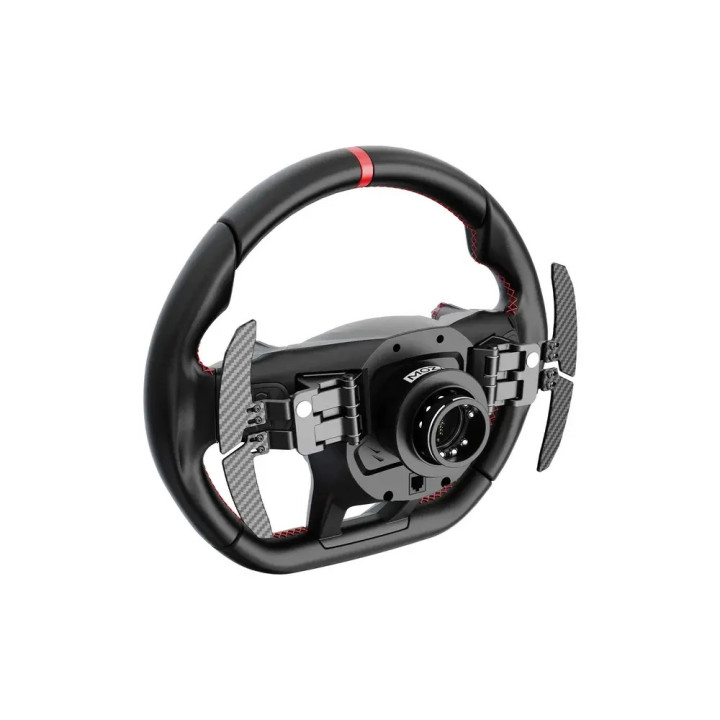 Геймърски волан MOZA Lamborghini Revuelto, Wireless/кабел, вибрации, карбонови пера, алуминиева сплав, PC, черен - RS096 - 4
