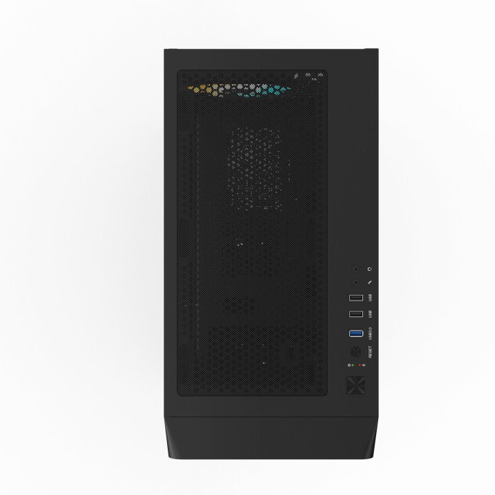 Кутия за компютър Gigabyte C103G, Mid Tower, ATX, Micro ATX, Mini ITX, 1x вентилатор RGB, 2x USB 2.0, 1x USB 3.0, Черна - GB-C10