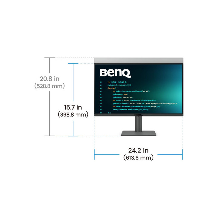 Монитор BenQ RD270Q, 27" QHD IPS 2560x1440, 5ms, 144Hz, HDR10, HDMI, DisplayPort, USB-C - 9H.LPCLM.MBE - 5