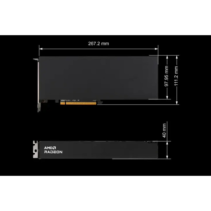 Видео карта PowerColor Radeon AI PRO R9700S, 32GB GDDR6 256-bit PCI-E 5.0 - AI PRO R9700S 32G-P - 6