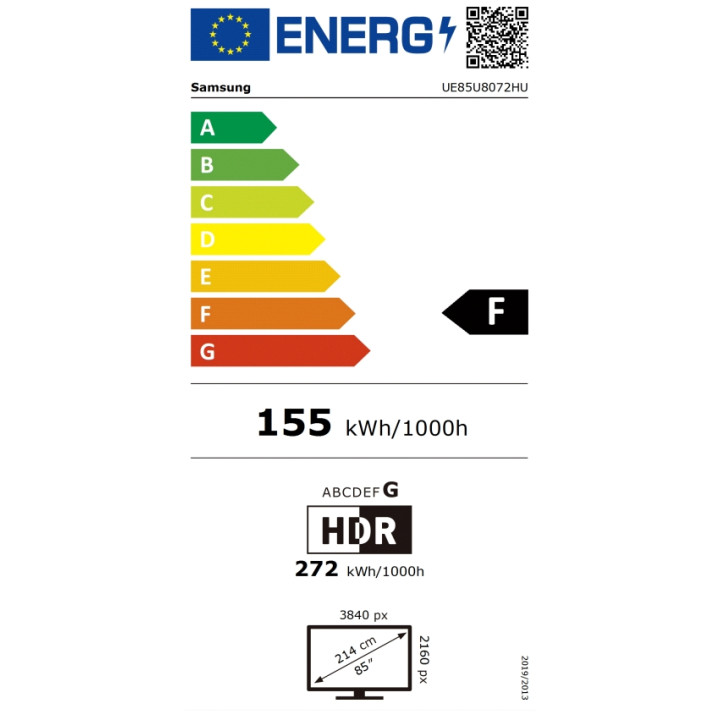 Телевизор Samsung Crystal UHD U8072H, 85" 4K UHD LED 3840x2160 50Hz, Smart Tizen, Wi-Fi, DVB-T2/C/S2 - UE85U8072HUXXH - 6