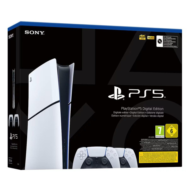 Конзола Sony PlayStation 5 Digital + DualSense Bundle, AMD Ryzen Z1 Extreme, AMD RDNA 2 10.3 TFLOPs, 16GB GDDR6, 825GB SSD, 4K H