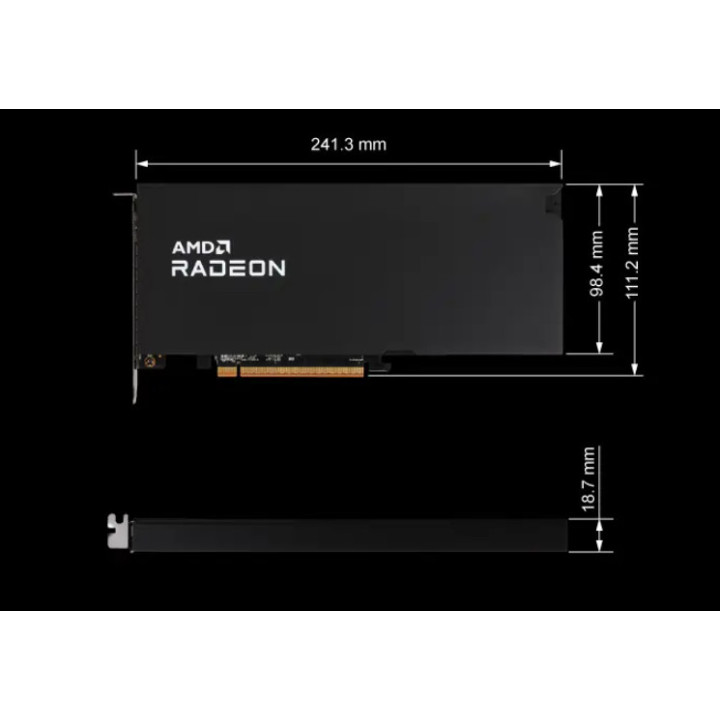 Видео карта PowerColor Radeon AI PRO R9600D, 32GB GDDR6 256-bit PCIe 5.0 - AI PRO R9600D 32G-P - 6
