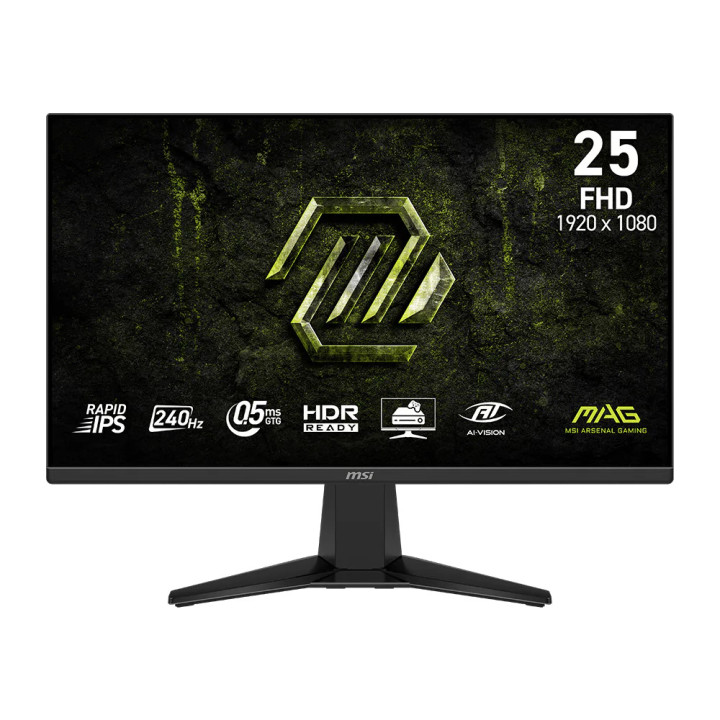Монитор MSI MAG 255F X24, 24.5" Full HD Rapid IPS 240Hz, 0.5ms, 2 x HDMI 2.0b, DisplayPort 1.2a - 9S6-3BC91M-002 - 1