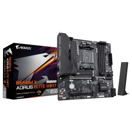 Дънна платка GIGABYTE B550M X AORUS ELITE WIFI7, AMD B550, Socket AM4, 4x DDR4, Wi-Fi 7, mATX - B550M X A ELITE WF7 - 1