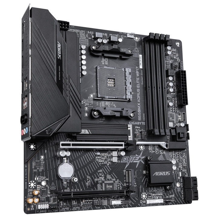 Дънна платка GIGABYTE B550M X AORUS ELITE WIFI7, AMD B550, Socket AM4, 4x DDR4, Wi-Fi 7, mATX - B550M X A ELITE WF7 - 3