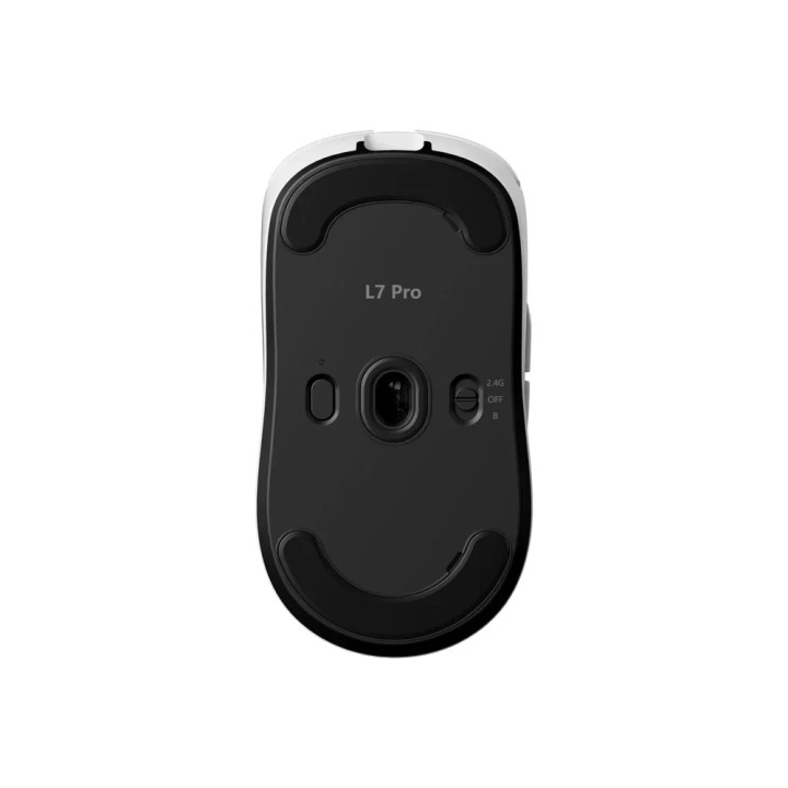 Безжична геймърска мишка MCHOSE L7 Pro White, 26000 dpi, 8000Hz, PAW3395, Kailh Optical, Bluetooth/USB, 39g - HW-L7-3KH - 3