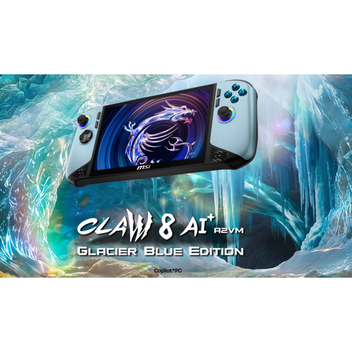 Игрова конзола MSI Claw 8 AI+ A2VM-261GR, 8" FHD+ IPS 120Hz VRR, Intel Core Ultra 7 258V, 32GB LPDDR5X, 1TB SSD, Windows 11 Home