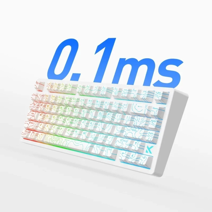 Механична геймърска клавиатура MCHOSE Jet75 Topographic, 75%, Kailh Magnetic God Switch Linear, 8000Hz, RGB, hot-swap, US Englis
