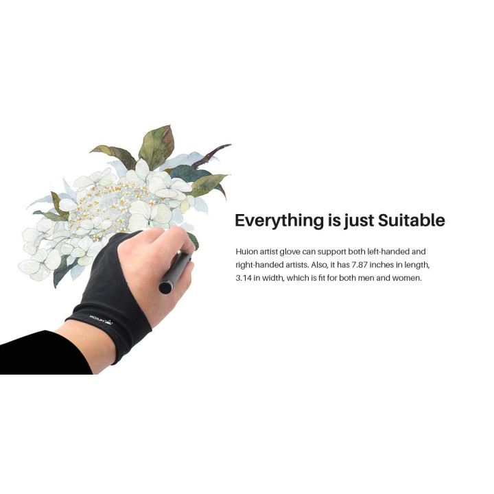 Ръкавица за графичен таблет HUION Artist Glove GL200, универсална, черна - Gloves GL200 - 3