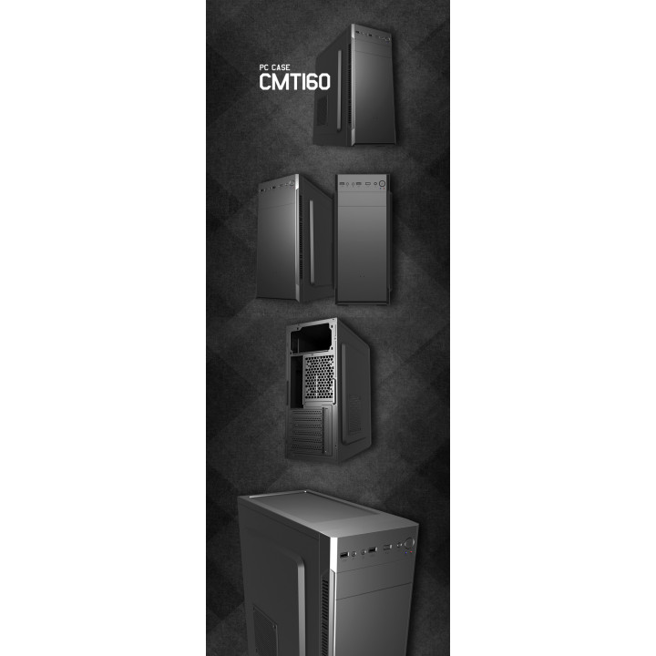 Кутия за компютър FSP CMT160 ATX Mid Tower, Черен - 2