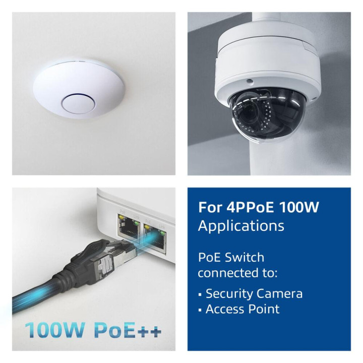 Мрежов пач кабел ACT S/FTP, CAT6A, RJ-45, PoE++ 100W, 1.5 m - IB8600 - 3