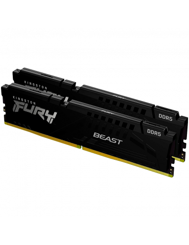 RAM памет Kingston 64GB(2x32GB) 5200MHz DDR5 CL36 DIMM FURY Beast Black EXPO - KF552C36BBEK2-64