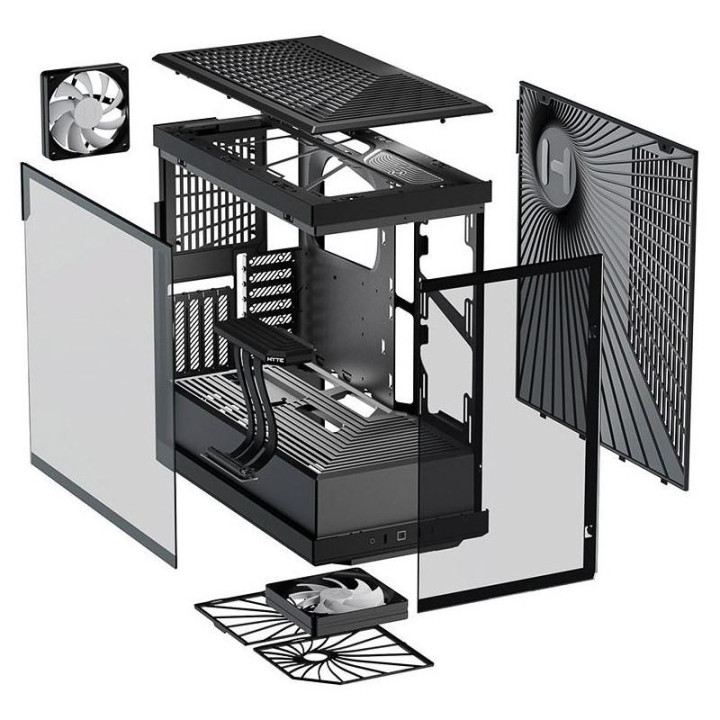 Кутия за компютър HYTE Y40 Tempered Glass, Mid-Tower, черен - GEHY-012