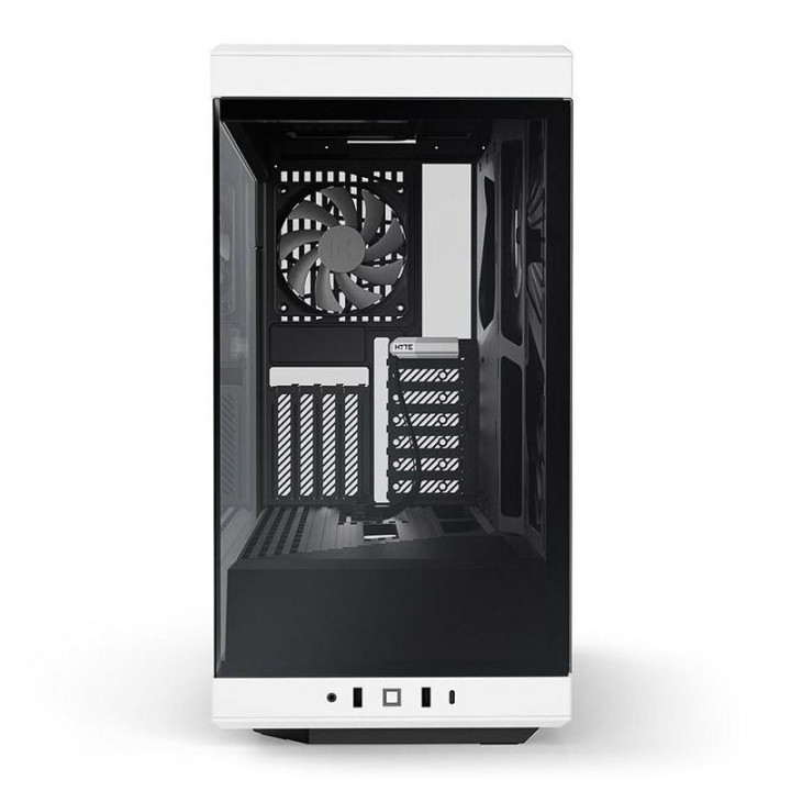 Кутия за компютър HYTE Y40 Tempered Glass, Mid-Tower, бял и черен - GEHY-013