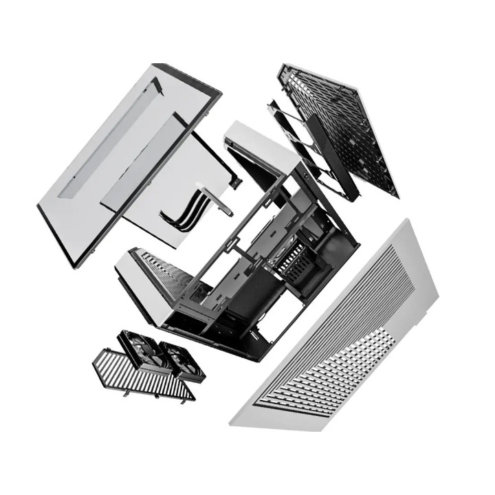 Кутия за компютър HYTE Y60 Tempered Glass, Mid-Tower, бял и черен - GEHY-007