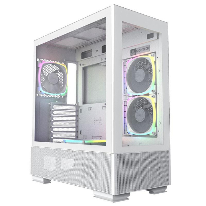 Кутия за компютър MONTECH SKY TWO ARGB, TG, Mid-Tower бял - GEMT-008