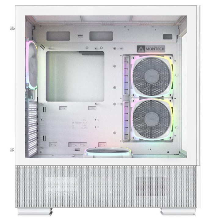 Кутия за компютър MONTECH SKY TWO ARGB, TG, Mid-Tower бял - GEMT-008