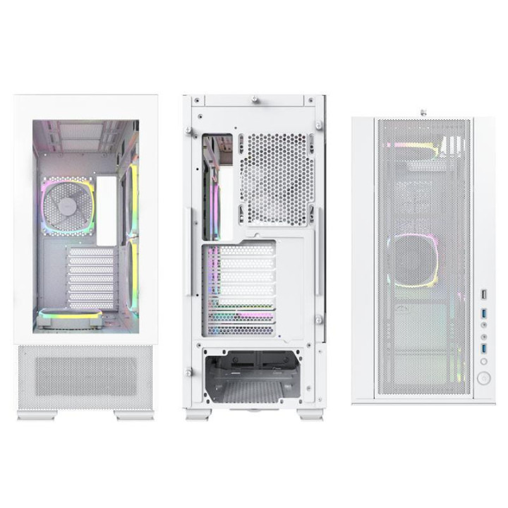 Кутия за компютър MONTECH SKY TWO ARGB, TG, Mid-Tower бял - GEMT-008