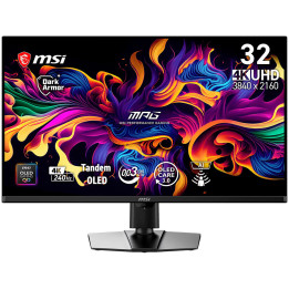 Монитор MSI MPG 322UR QD-OLED X24, 31.5" UHD QD-OLED 240Hz, 0.03ms, G-Sync Compatible, FreeSync Premium Pro, DisplayHDR True Bla